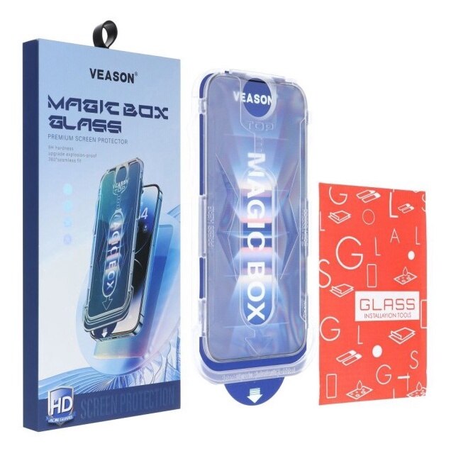 Folie Sticla Securizata Upzz Veason 6D Compatibila Cu iPhone 16e, Transparent, Montaj Usor Cu Aplicator