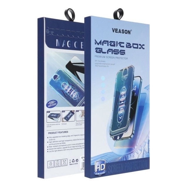 Folie Sticla Securizata Upzz Veason 6D Compatibila Cu iPhone 16e, Transparent, Montaj Usor Cu Aplicator