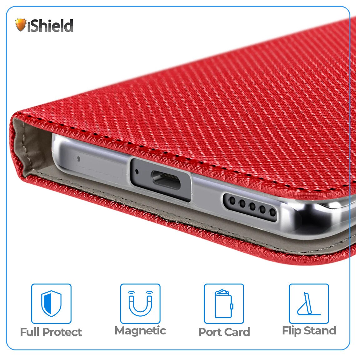 Husa Flip pentru Honor Magic 7 Lite, tip carte cu inchidere magnetica, compartiment pentru carduri, functie Stand, Rosie