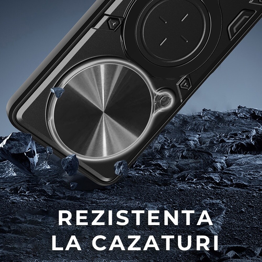 Husa pentru Honor Magic 7 Lite, CamGuard Pro Kickstand, Slider Camera, Antisoc, Protectie Superioara, Albastru