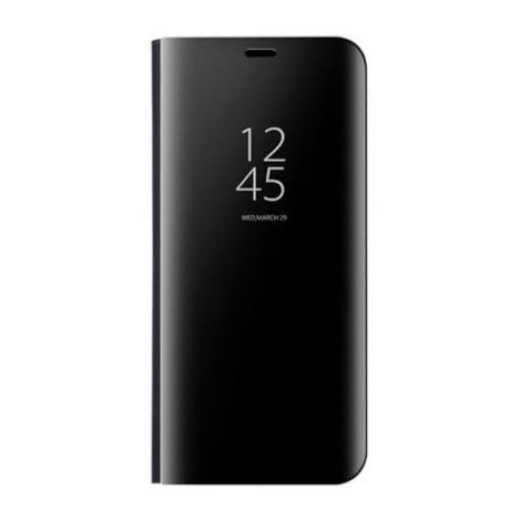 Husa Book Mirror Effect compatibil cu Samsung Galaxy S9 Plus Black, Acril