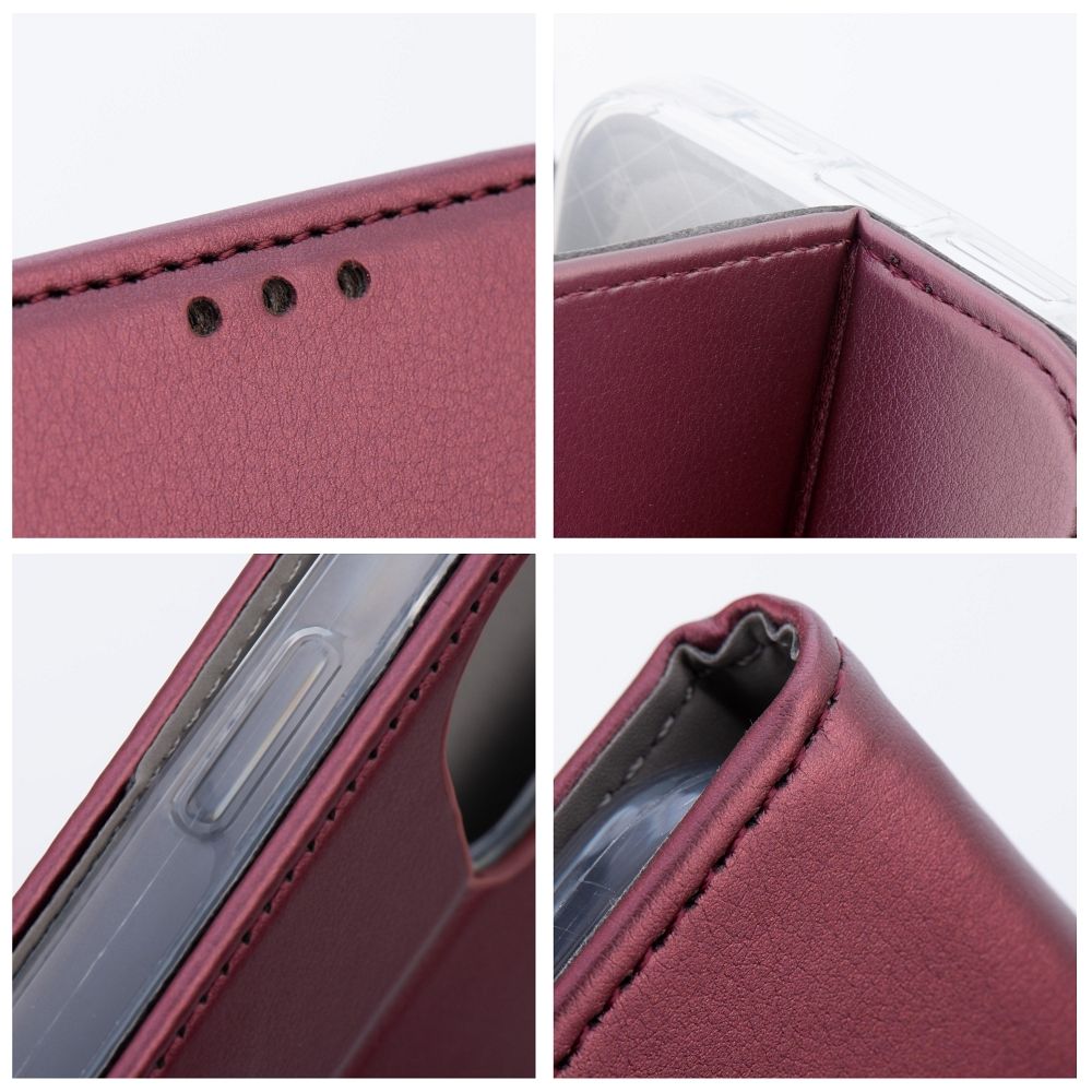 Husa pentru Honor Magic 7 Lite Daden Tip carte, Suport card, Functie de Stand si Inchidere Magnetica, Protectie Sporita, Visiniu