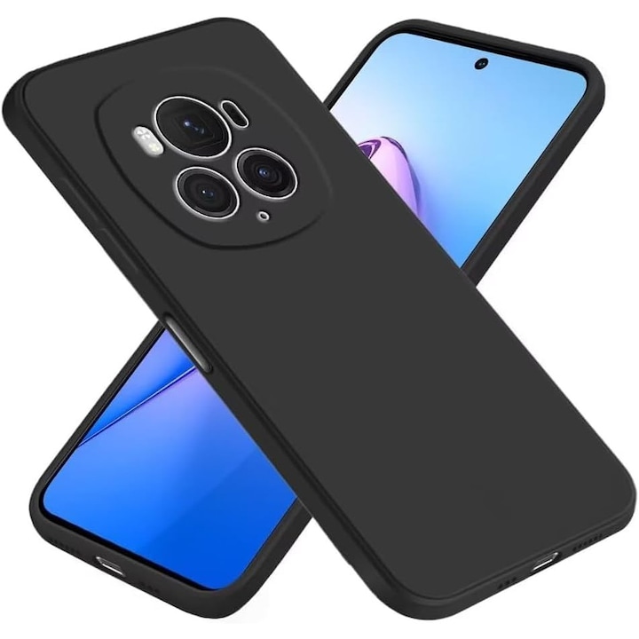 Husa pentru Honor Magic 6 Pro Daden® Silicon SoftFlex, Ultra Slim, Protectie sporita, Interior de microfibra, Negru