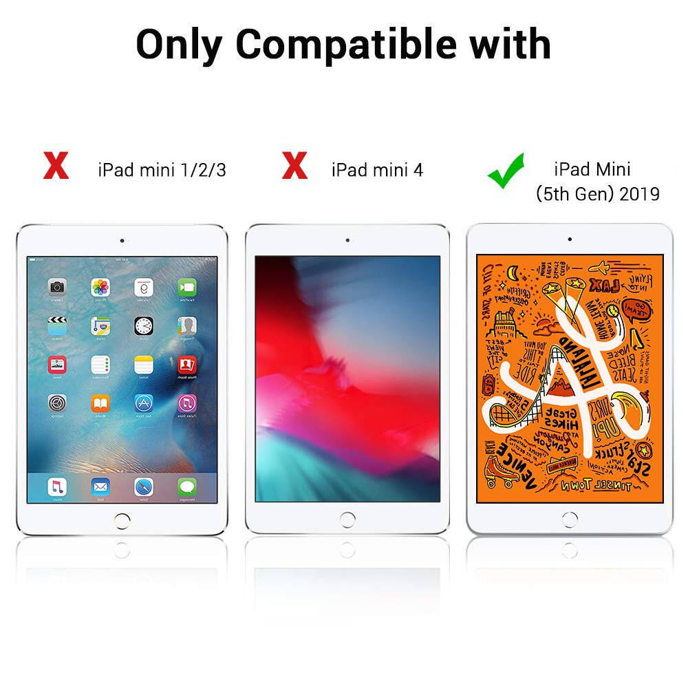 Carcasa Slim pentru iPad Mini 5, TPU flexibil, suport auto sleep/wake, aur roz