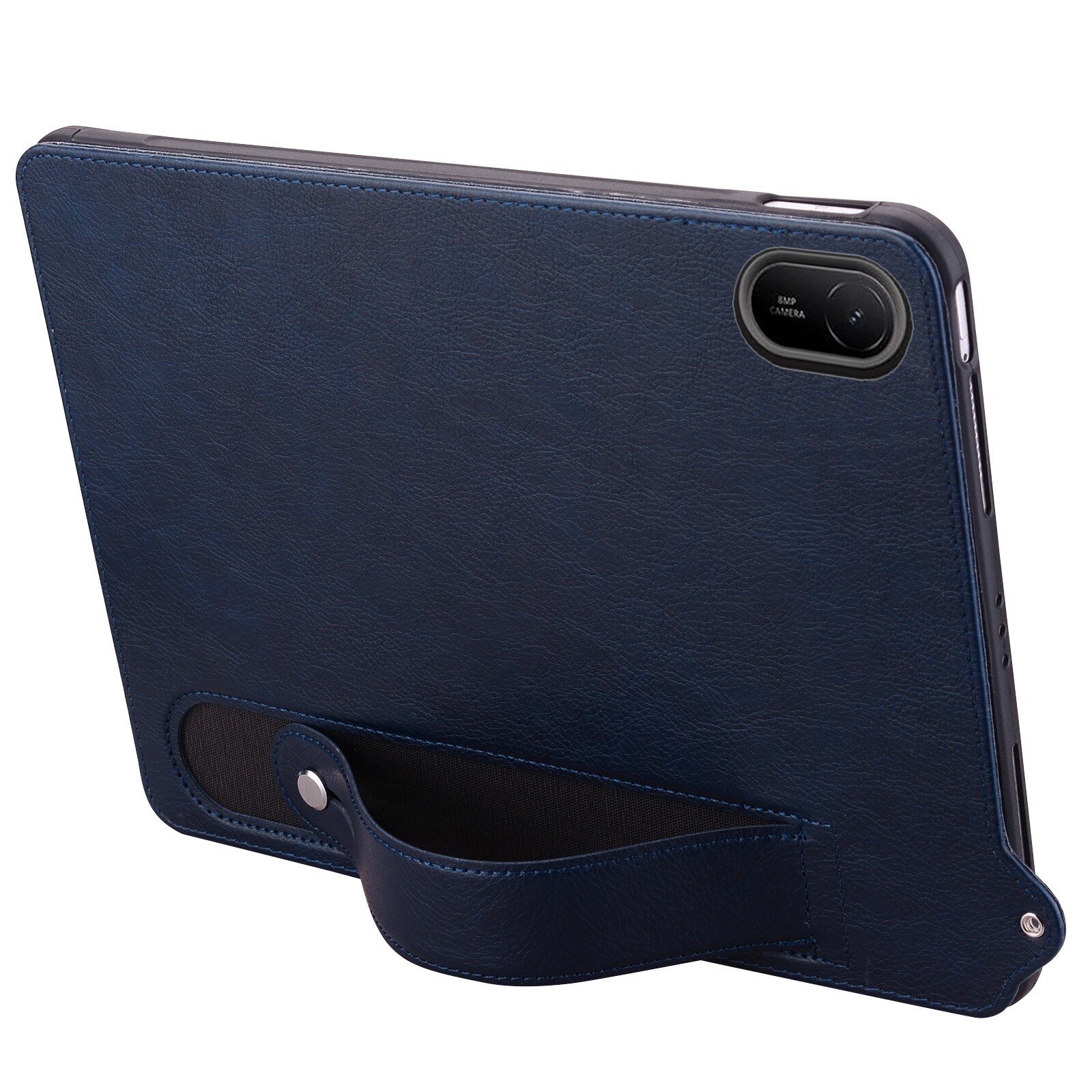Husa tableta pentru Huawei MatePad SE 11 2024, spate din piele TPU, cu bentita de mana, albastru inchis