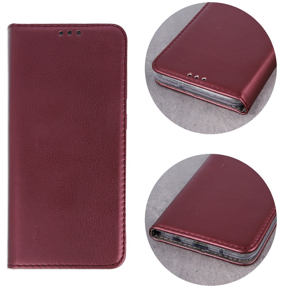 Husă de telefon compatibilă cu Xiaomi Redmi Note 14 5G, tip carte, cu închidere magnetică, cu suport pentru card bancar, bordo, Smart Magnetic