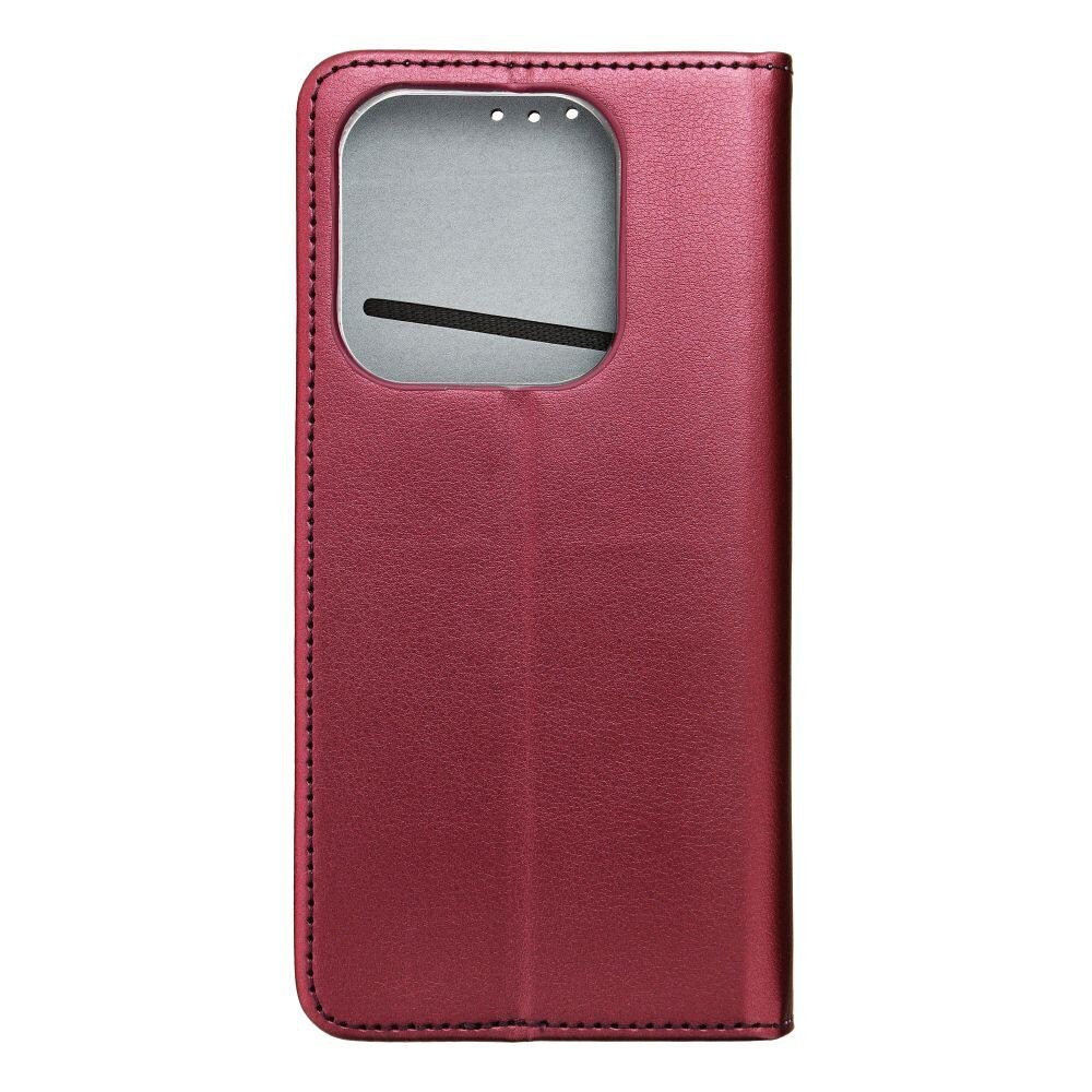 Husă de telefon compatibilă cu Xiaomi Redmi Note 14 5G, tip carte, cu închidere magnetică, cu suport pentru card bancar, bordo, Smart Magnetic