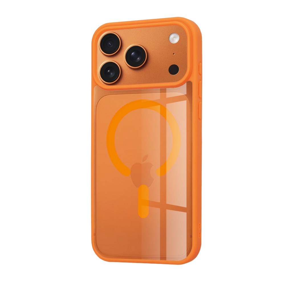 Husa cu decupaj mare, pentru IPhone 17 Pro Max, protectie completa, contur Portocaliu