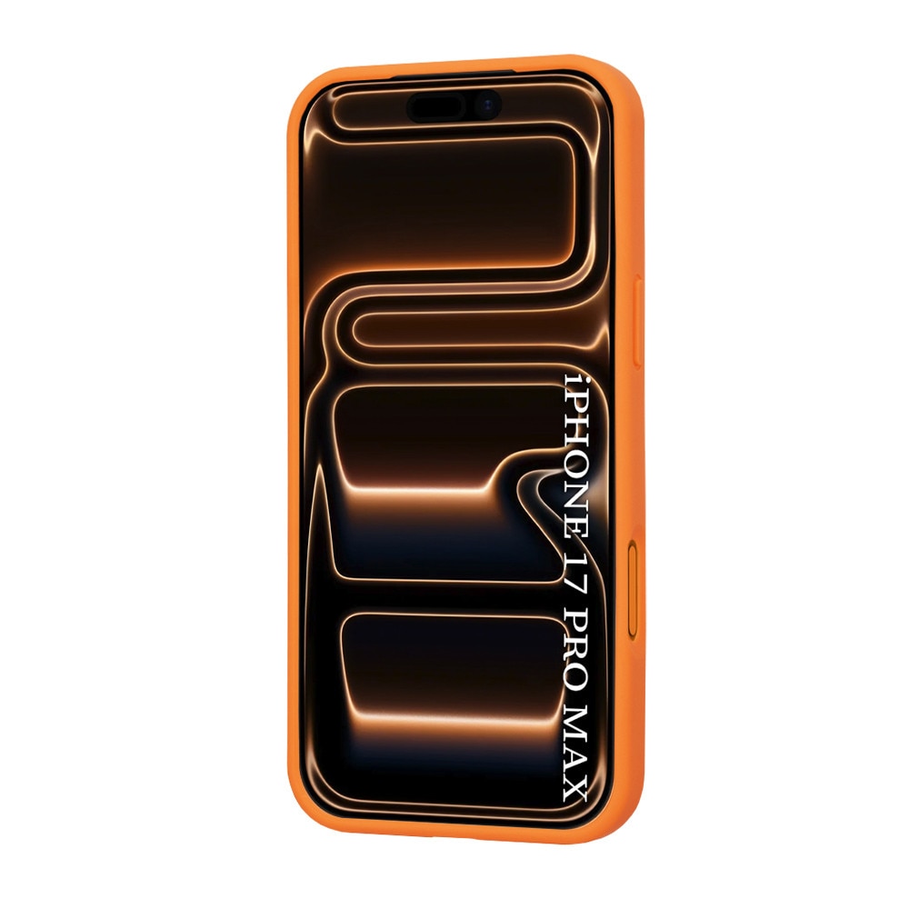 Husa cu decupaj mare, pentru IPhone 17 Pro Max, protectie completa, contur Portocaliu