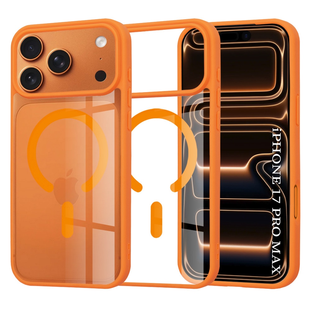 Husa cu decupaj mare, pentru IPhone 17 Pro Max, protectie completa, contur Portocaliu