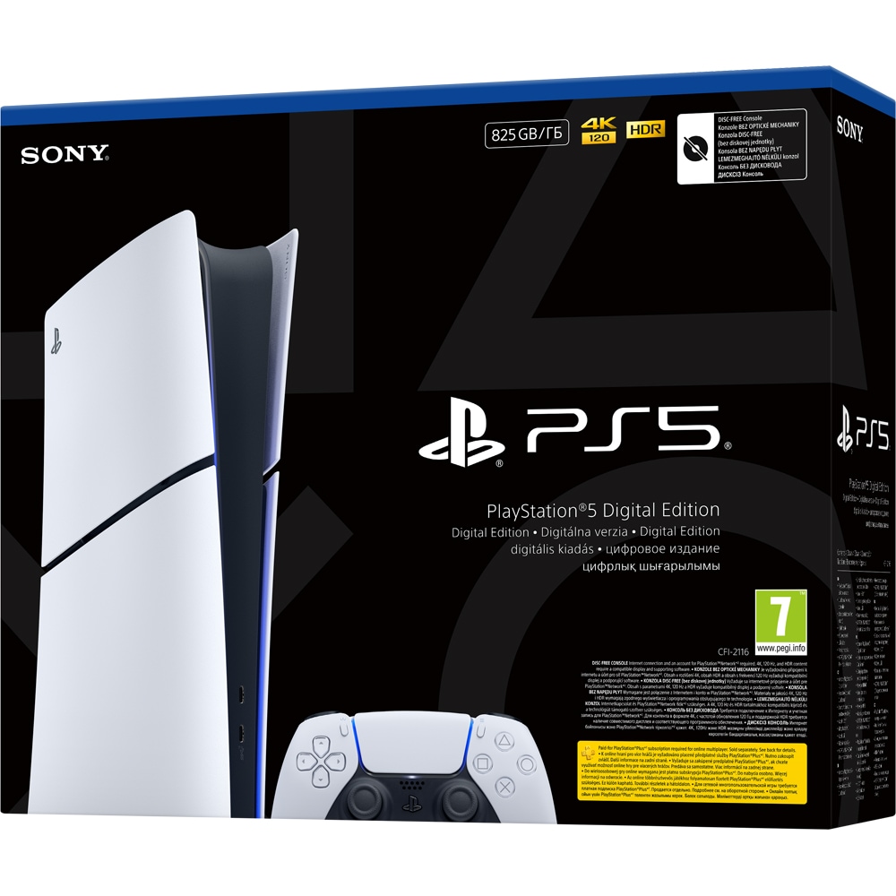 Consola PlayStation 5 Slim Digital Edition (PS5) 825GB, E-Chassis, White