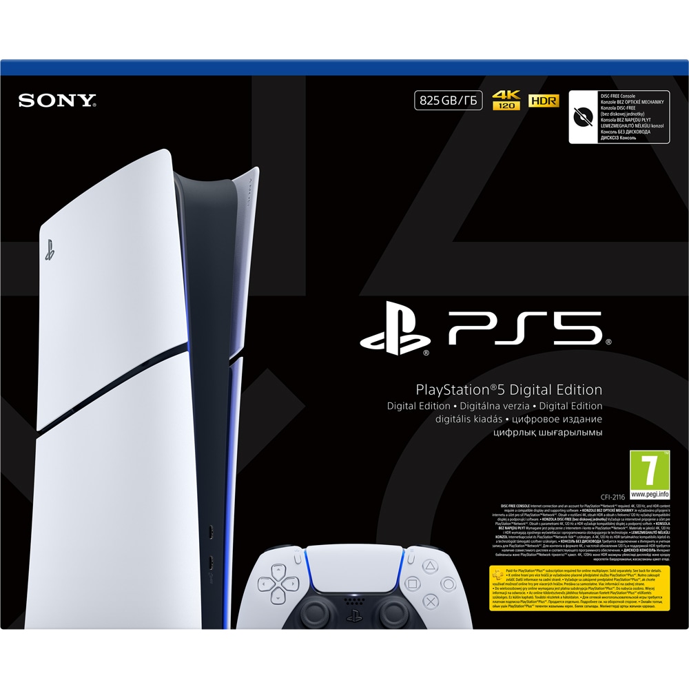 Consola PlayStation 5 Slim Digital Edition (PS5) 825GB, E-Chassis, White