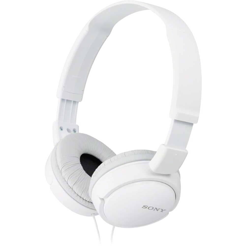 Casti SONY MDR-ZX110APW, Cu Fir, On-Ear, Microfon, alb