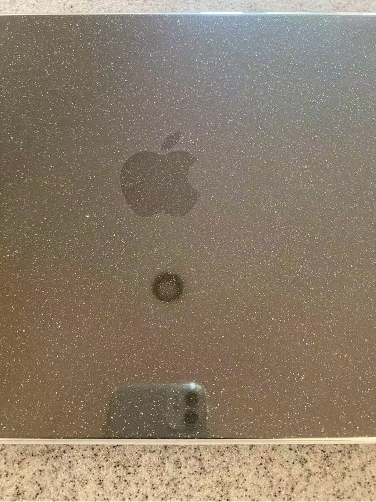 Carcasa Glitter Hard Shell pentru MacBook Air 15 (2023/2024/2025) M Series (M4/M3/M2) (A2941/A3114/A3241), Husa & Protectie MacBook, Negru transparent