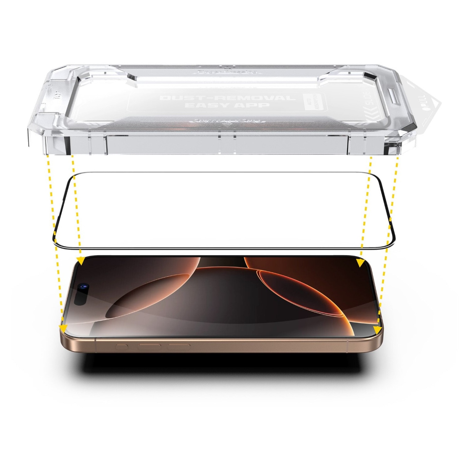 Folie sticla Privacy Rikbo pentru Iphone 16 Pro Max, Clear, Sticla securizata, 6.9"