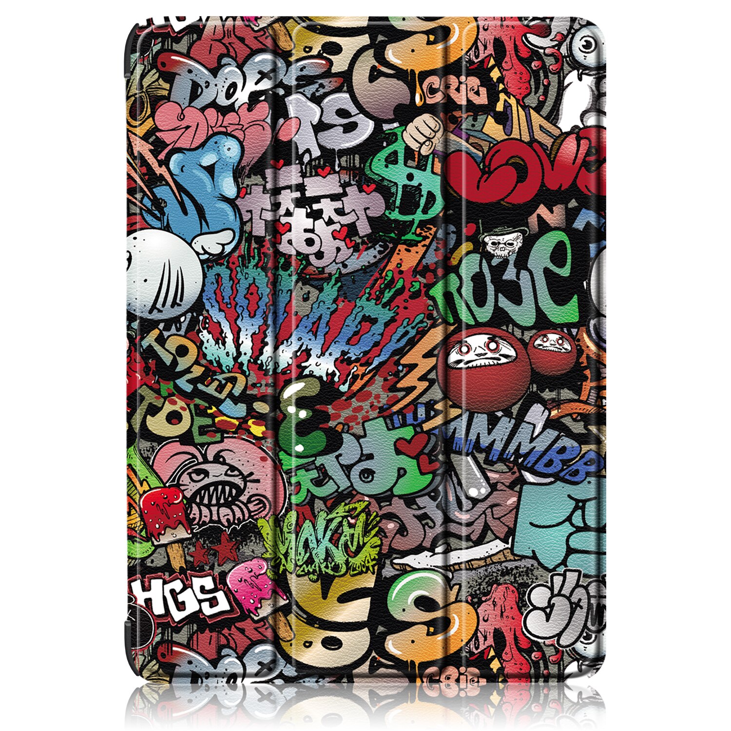 Husa de protectie premium Natty Pell, Compatibila Apple iPad 10 (2022), 10.9", Graffiti
