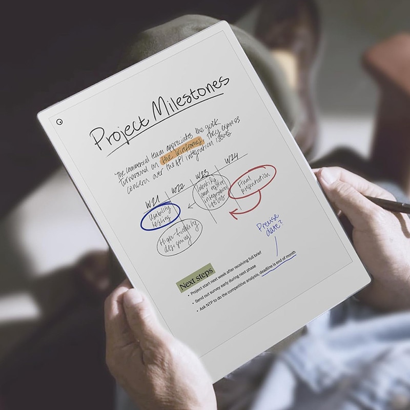 Husa tableta Rqiurpn pentru Remarkable Paper Pro 11.8", Design magnetic, Slim, Usor, Auto sleep/wake, Negru