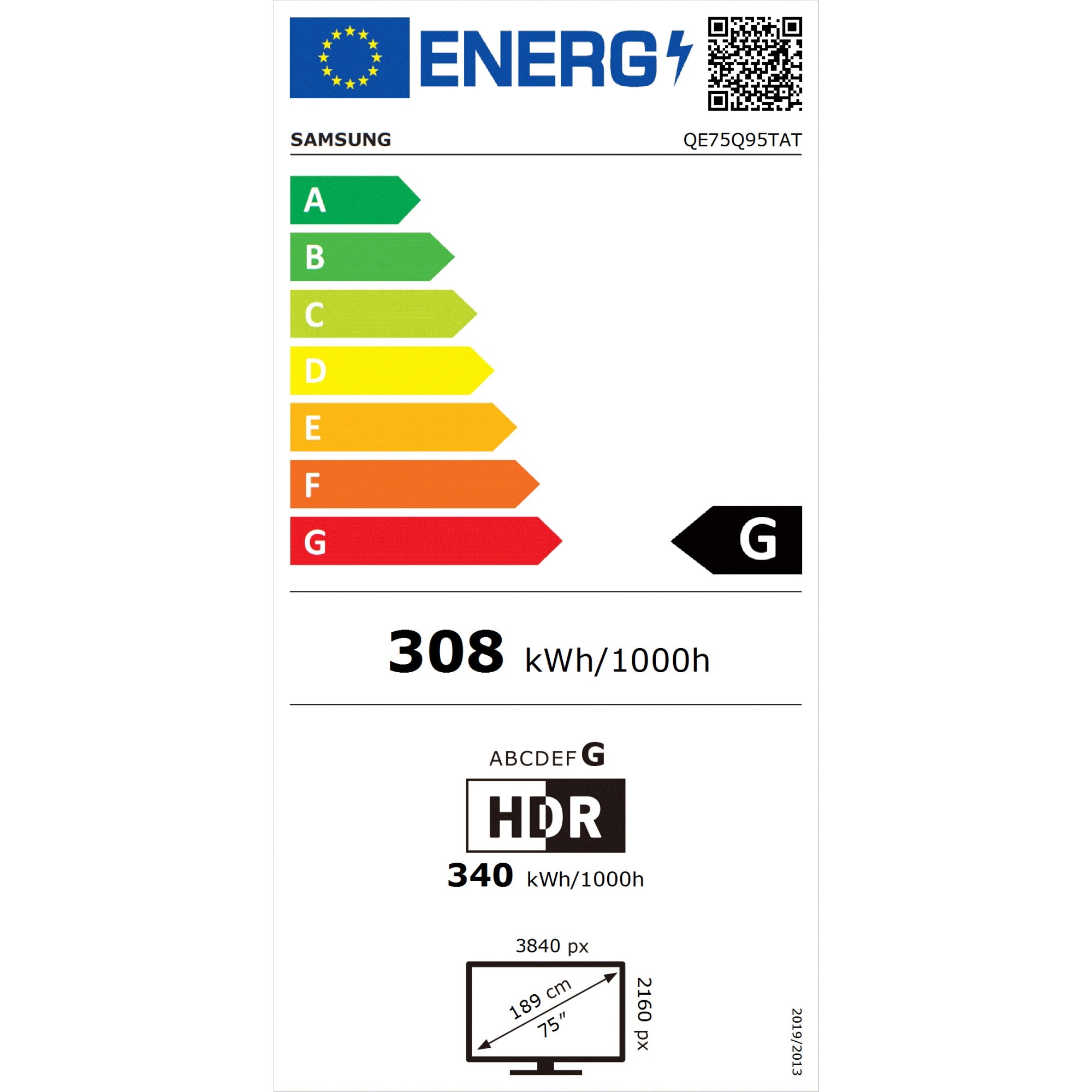 Televizor Samsung 75Q95T, 189 cm, Smart, 4K Ultra HD, QLED, Clasa G