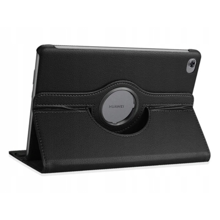 Husa Huawei MediaPad M5 Lite, Piele ecologica\Policarbonat, Negru