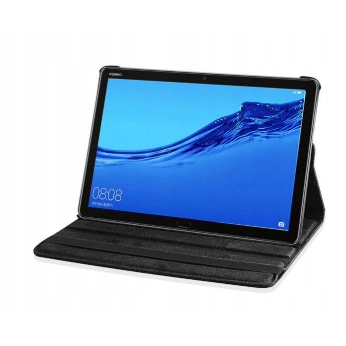 Husa Huawei MediaPad M5 Lite, Piele ecologica\Policarbonat, Negru
