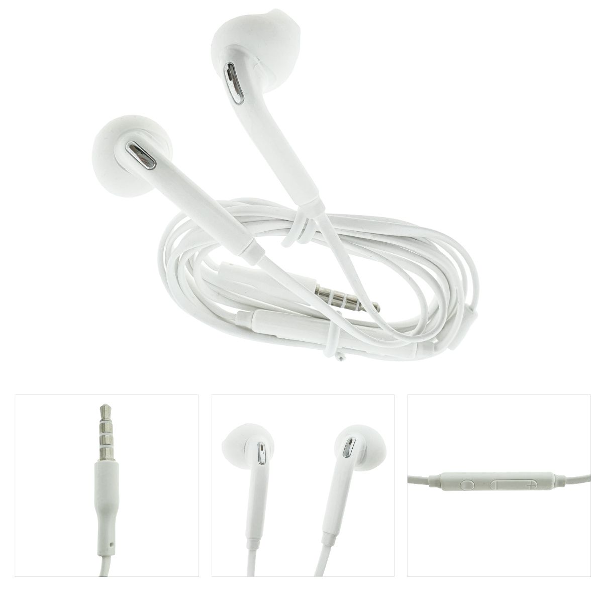 Casti hands-free Boom Bass, pentru telefon, conector Jack 3.5 mm, Alb, TCL-BBL6664