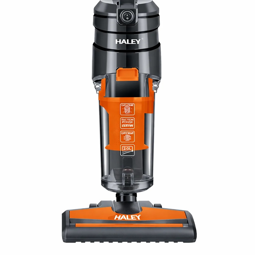 Aspirator Vertical HALEY HY-1928, 1500W, Tehnologie Ciclonica, Filtru HEPA, Recipient 2L