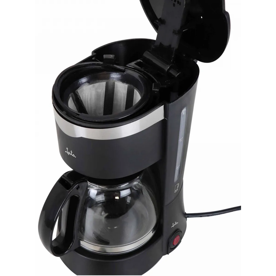 Cafetieră Jata, 600 W, recipient sticlă, 1.25 l, negru