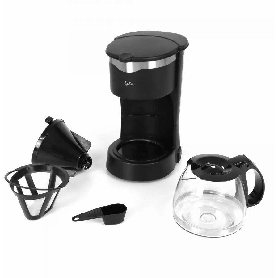 Cafetieră Jata, 600 W, recipient sticlă, 1.25 l, negru