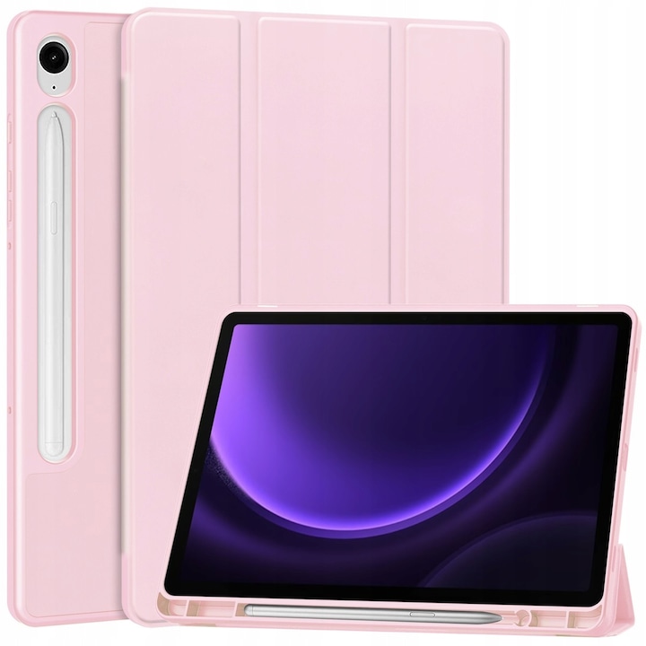 Husa pentru Samsung Galaxy Tab S9 FE, Bizon, Roz