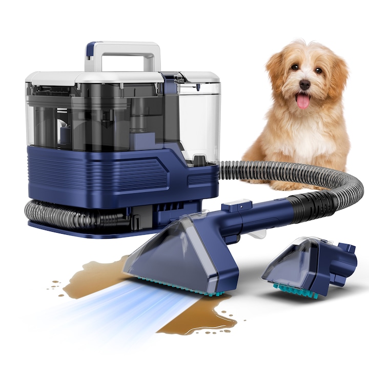 Aspirator profesional Keyyet Carpet Cleaner SU7, 600W, putere aspirare 18000pa, rezervor apa 2L