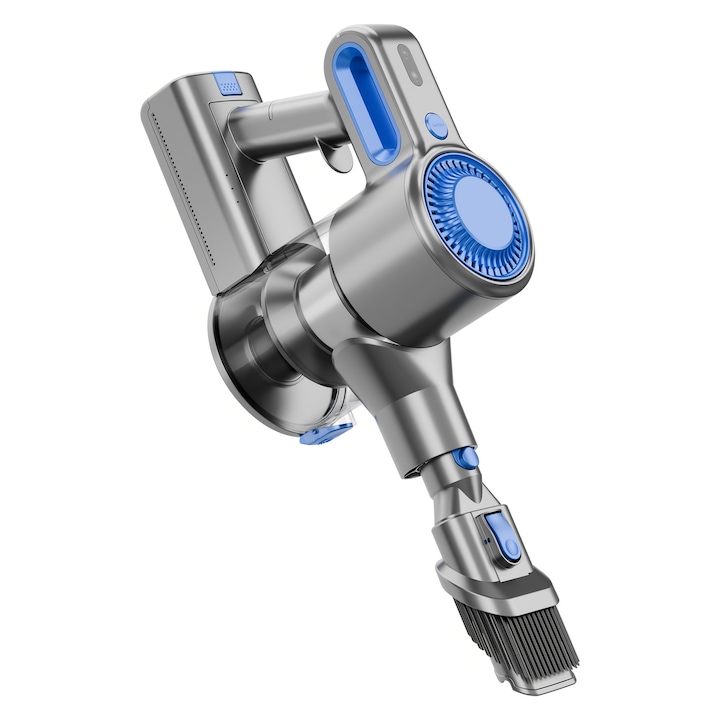 Aspirator portabil KEYYET®, Aspirator Fara Fir Wireless, Aspirator Cu Filtru HEPA, Putere 36000 Pa, 14.8V, Aspirator Mana Cu Capacitate 1.2L, Ideal Pentru Casa Si Birou, Compact Si Usor, gris