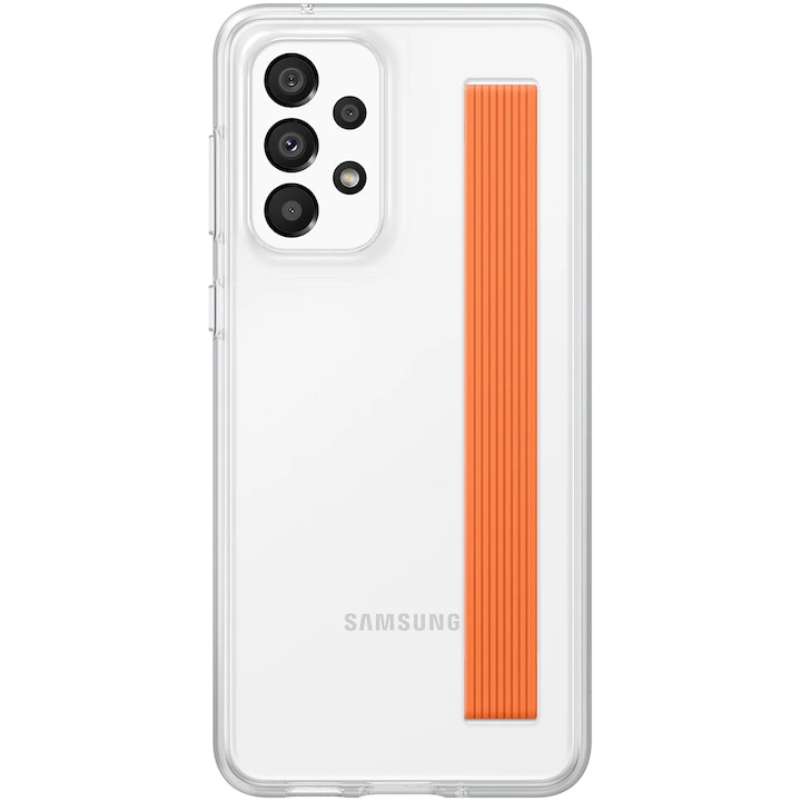 Husa de protectie Samsung Slim Strap Cover pentru Galaxy A33 5G, Transparent