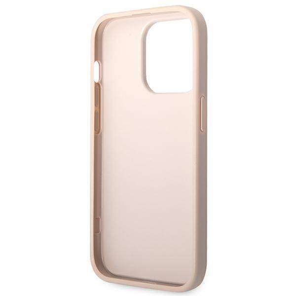 Husa de protectie Guess cu logo metalic PU 4G pentru iPhone 14 Pro Max, Roz