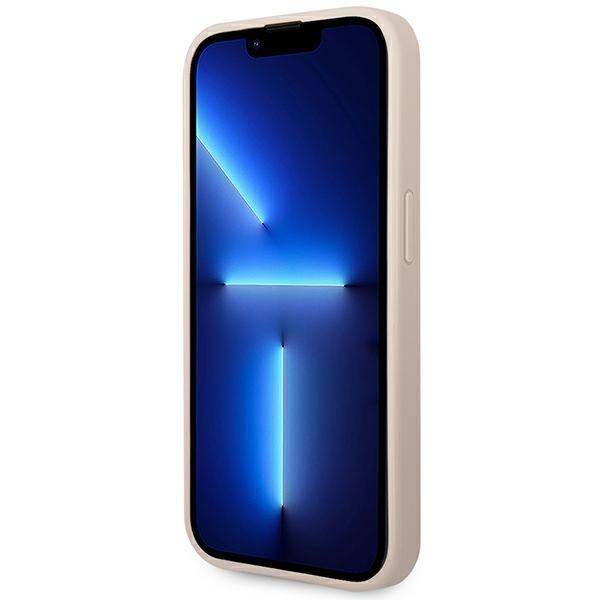 Husa de protectie Guess cu logo metalic PU 4G pentru iPhone 14 Pro Max, Roz