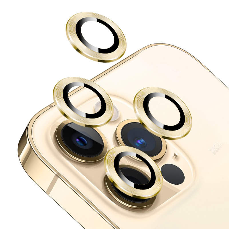 Set folii protectie camera, Mohave, Compatibil cu iPhone 12 Pro Max, Gold