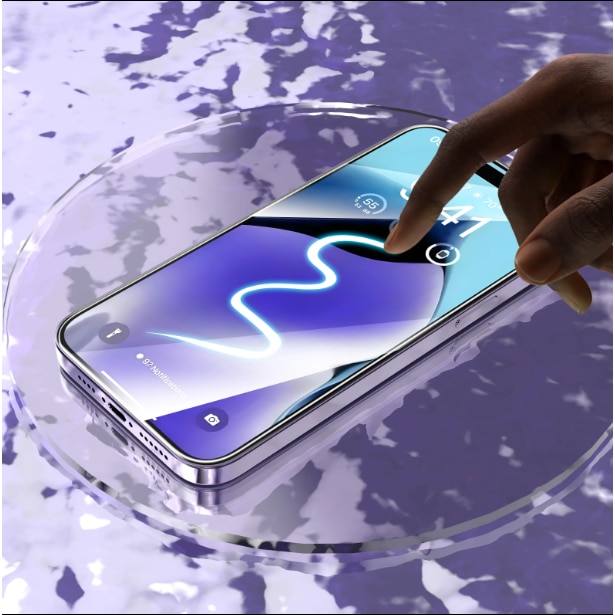 Set 2 Folii Privacy Glass, Sticla Securizata, Compatibil cu iPhone 13 Pro Max,14 Plus Gorila X instalare usoara cu dispozitiv EASYAPP pentru indepartarea prafului, Anti-zgarieturi, Anti-amprenta, anti-explozie, Anti-soc, Anti-ulei, Anti-orbire