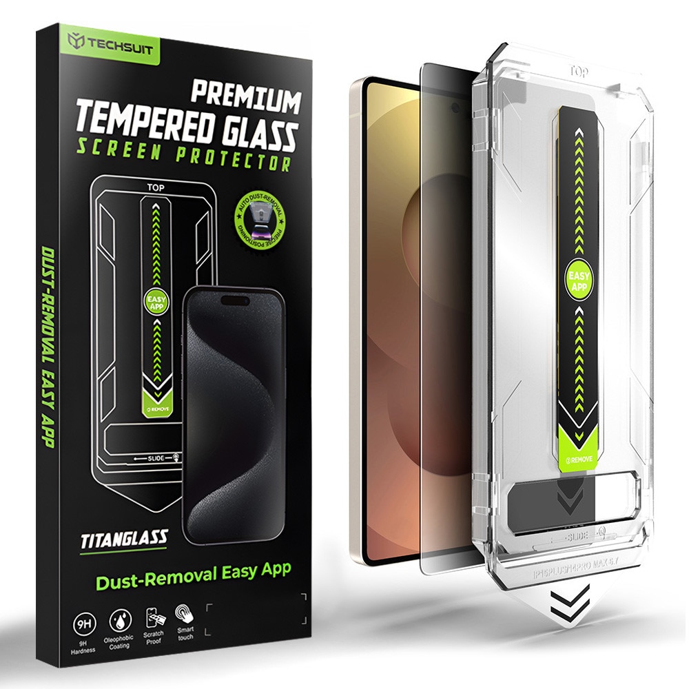 Folie Sticla Privacy pentru Samsung Galaxy S26 Ultra Daden TitanGlass, Kit de instalare usoara si rapida cu dispozitiv de potrivire automata, Protectie Profesionala, Ultra Rezistenta