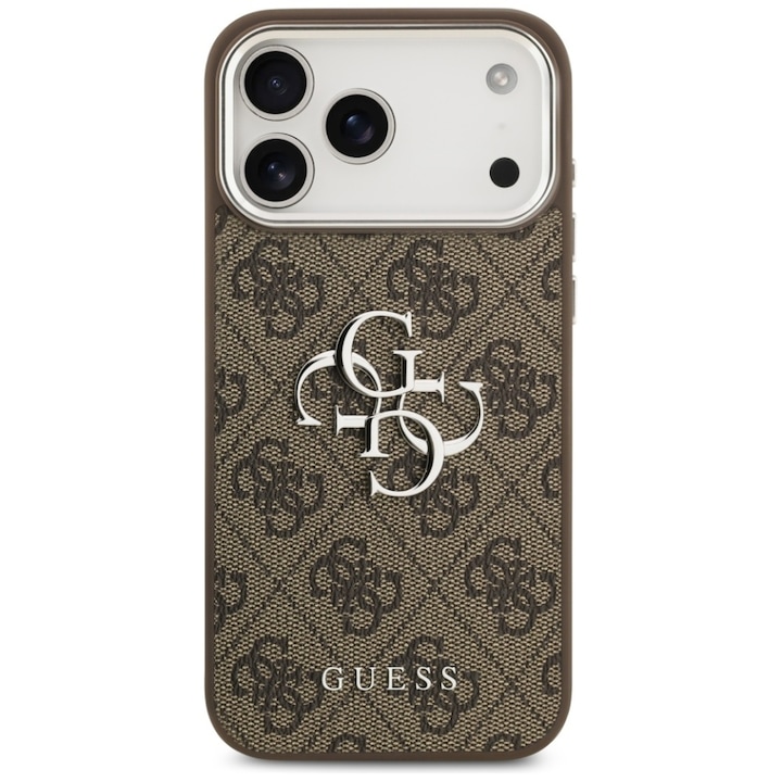 Husa pentru iPhone 17 Pro Max, Guess Big 4G Logo Classic Logo, Maro