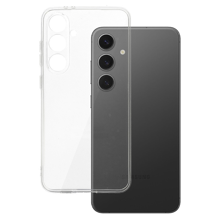 Husă de spate din silicon compatibilă cu Samsung Galaxy S25 FE 5G, groasă, cu protecție pentru cameră, transparentă, 2mm