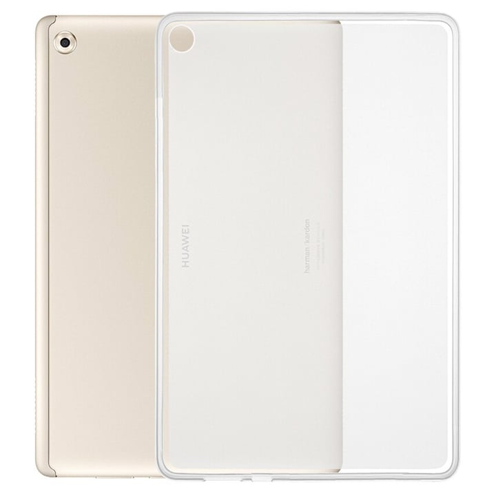 Husa tableta din silicon pentru Huawei MediaPad M5 Lite 8, Optim Protection, Clear Case, Transparent