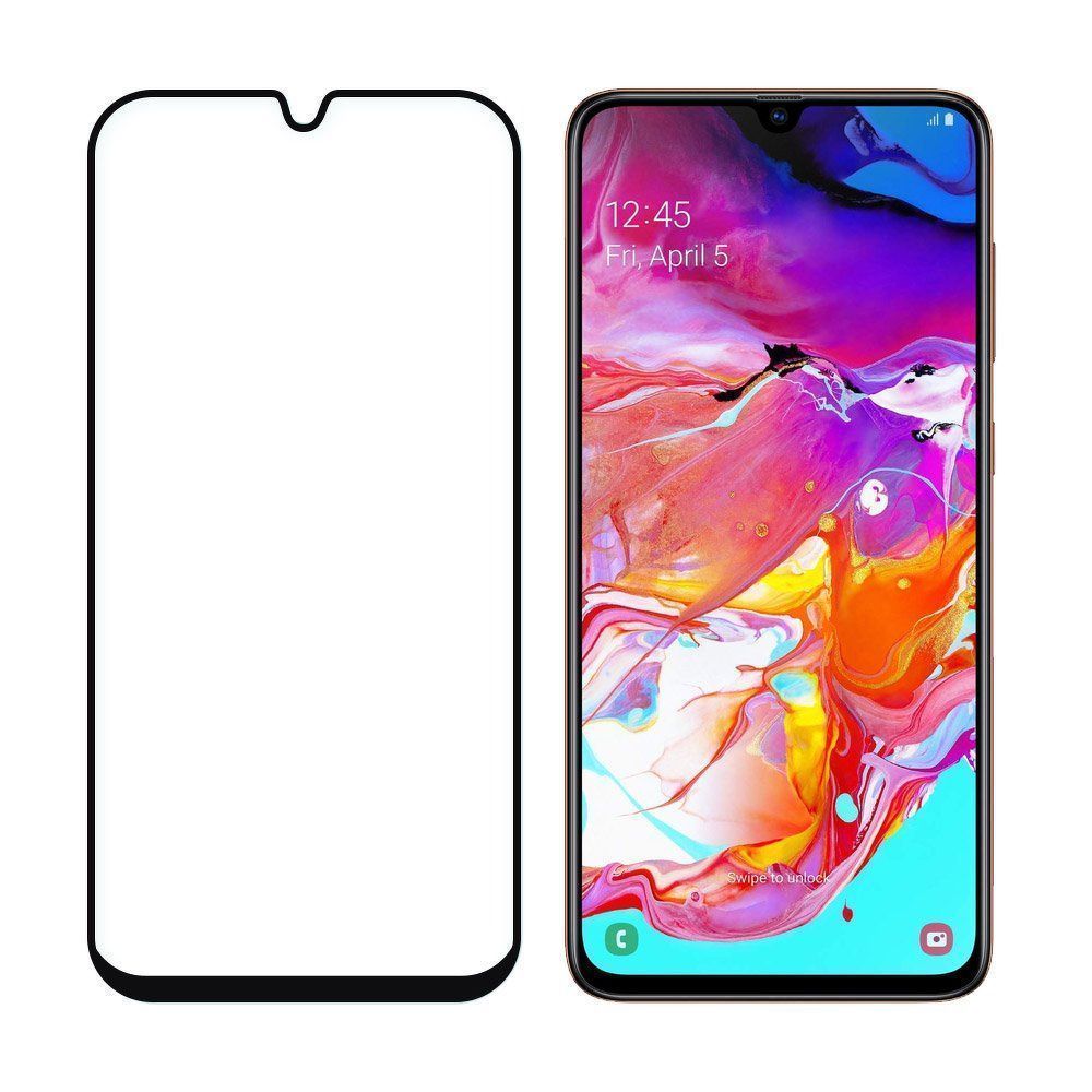 Folie din sticla securizata cu margini negre pentru Samsung Galaxy A20s