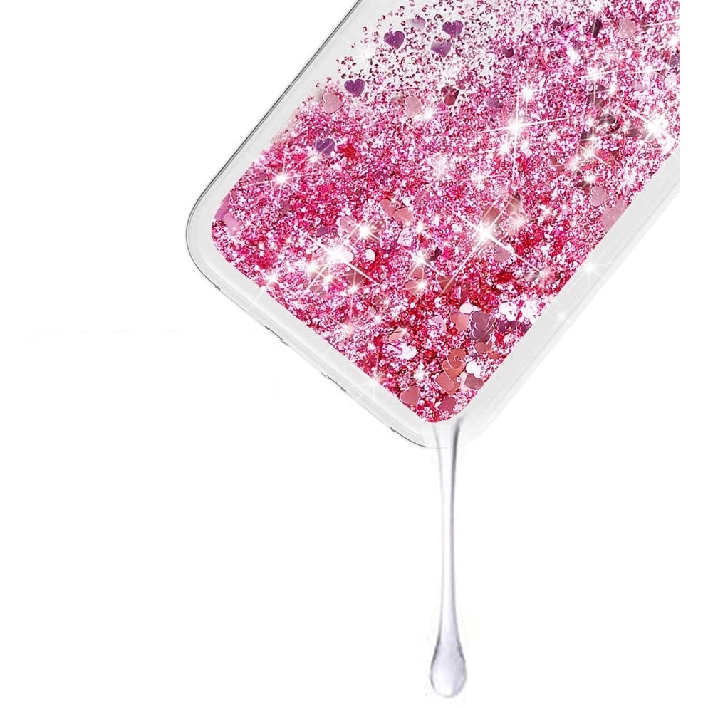 Husa compatibila cu Samsung Galaxy A55, cu Apa si Sclipici, Glitter, Fashion, protectie camera, Roz, PlanetPhone
