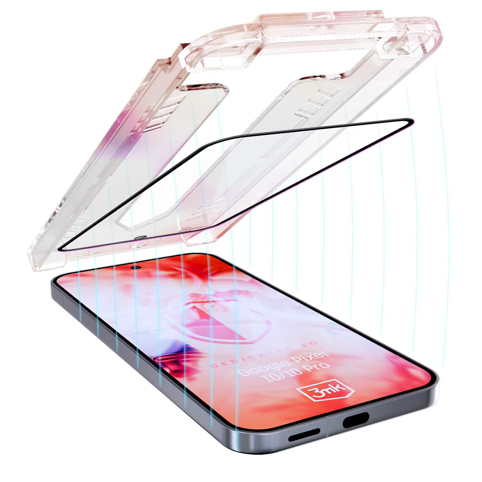2x Sticla securizata cu aplicator pentru Google Pixel 10 si Pixel 10 Pro - 3mk HARDY® Hardura 9H™