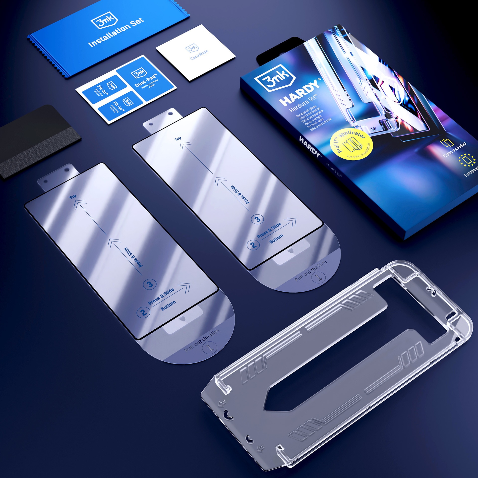 2x Sticla securizata cu aplicator pentru Google Pixel 10 si Pixel 10 Pro - 3mk HARDY® Hardura 9H™