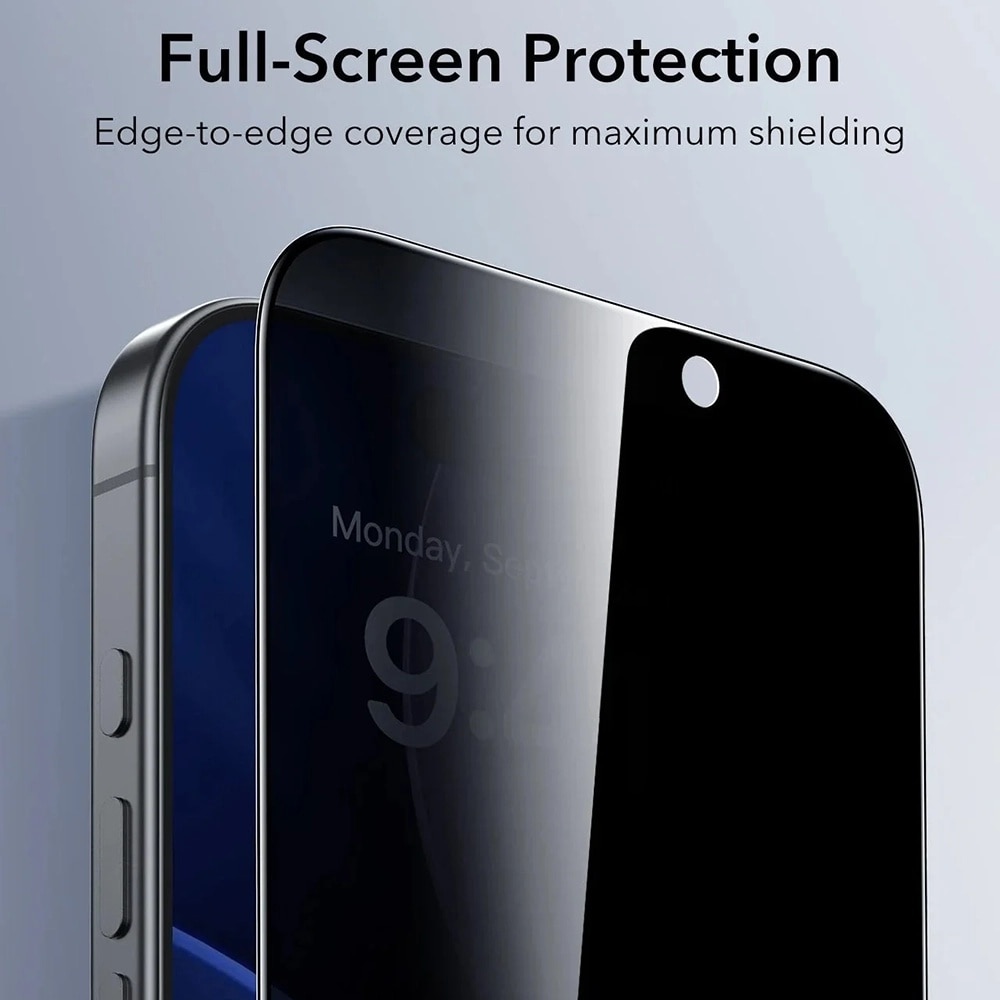 Folie pentru iPhone 17 / iPhone 16 Pro (set 3) - ESR Privacy Tempered Glass UltraFit - Black