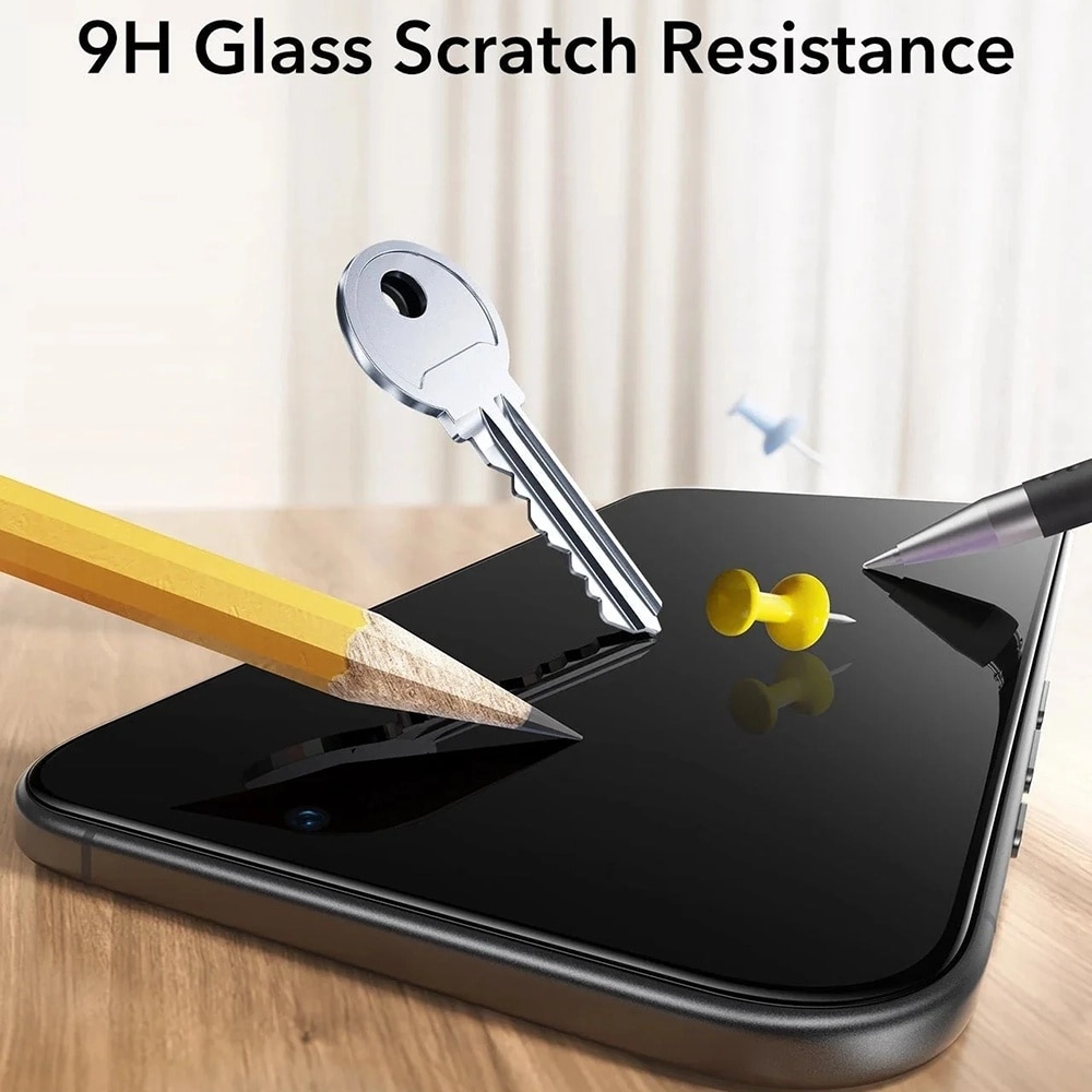 Folie pentru iPhone 17 / iPhone 16 Pro (set 3) - ESR Privacy Tempered Glass UltraFit - Black