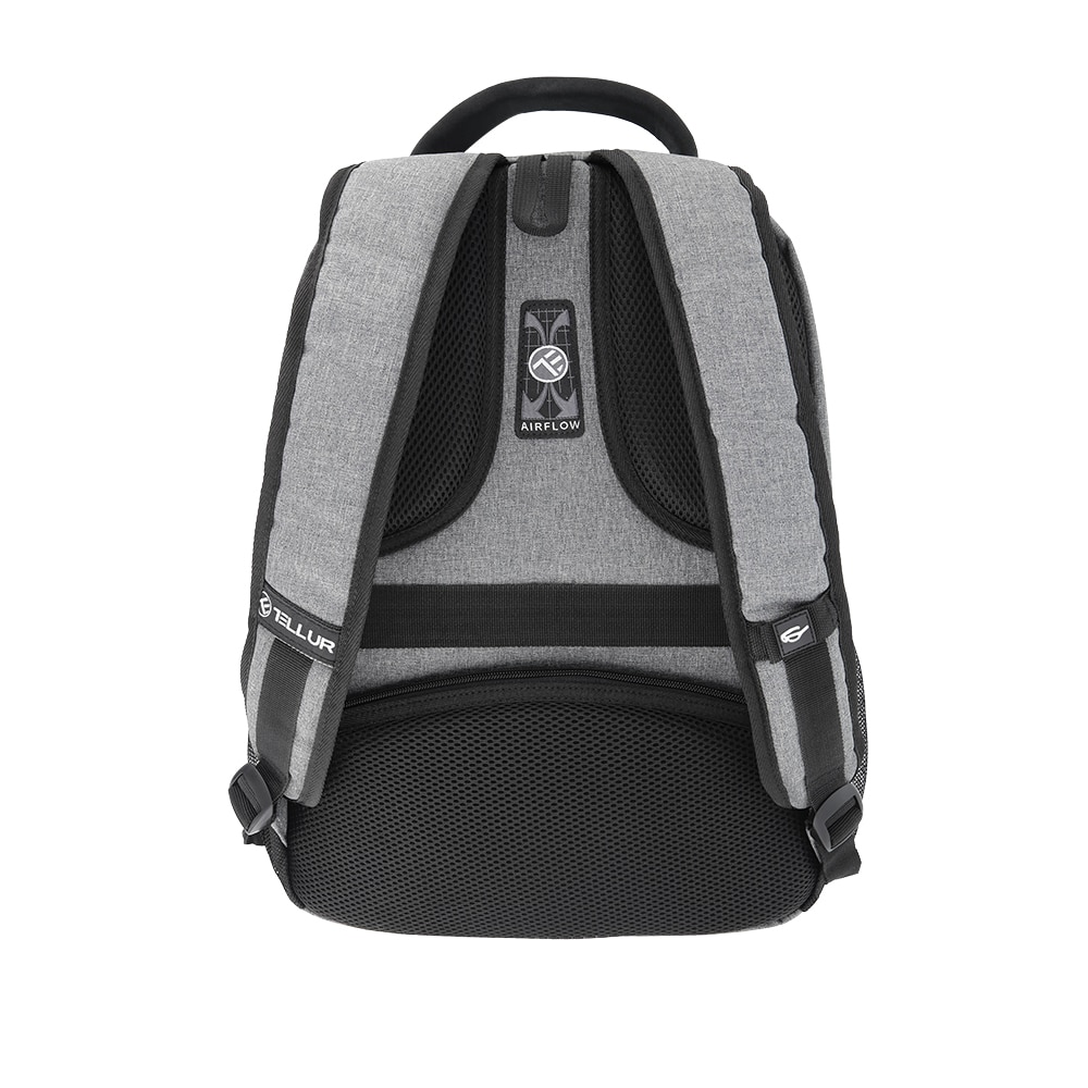 Rucsac laptop Tellur Companion, cu port USB, 15.6", Gri