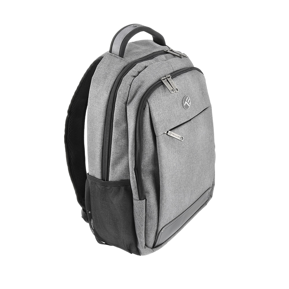 Rucsac laptop Tellur Companion, cu port USB, 15.6", Gri