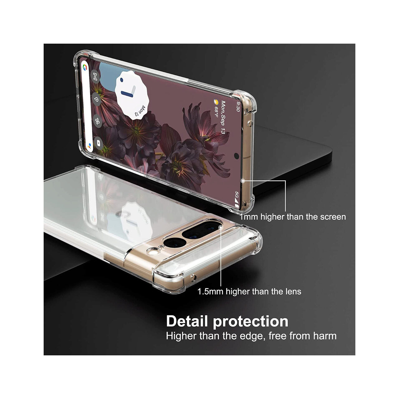 Husa pentru Google Pixel 7 Pro - Techsuit Shockproof Clear Silicone - Clear