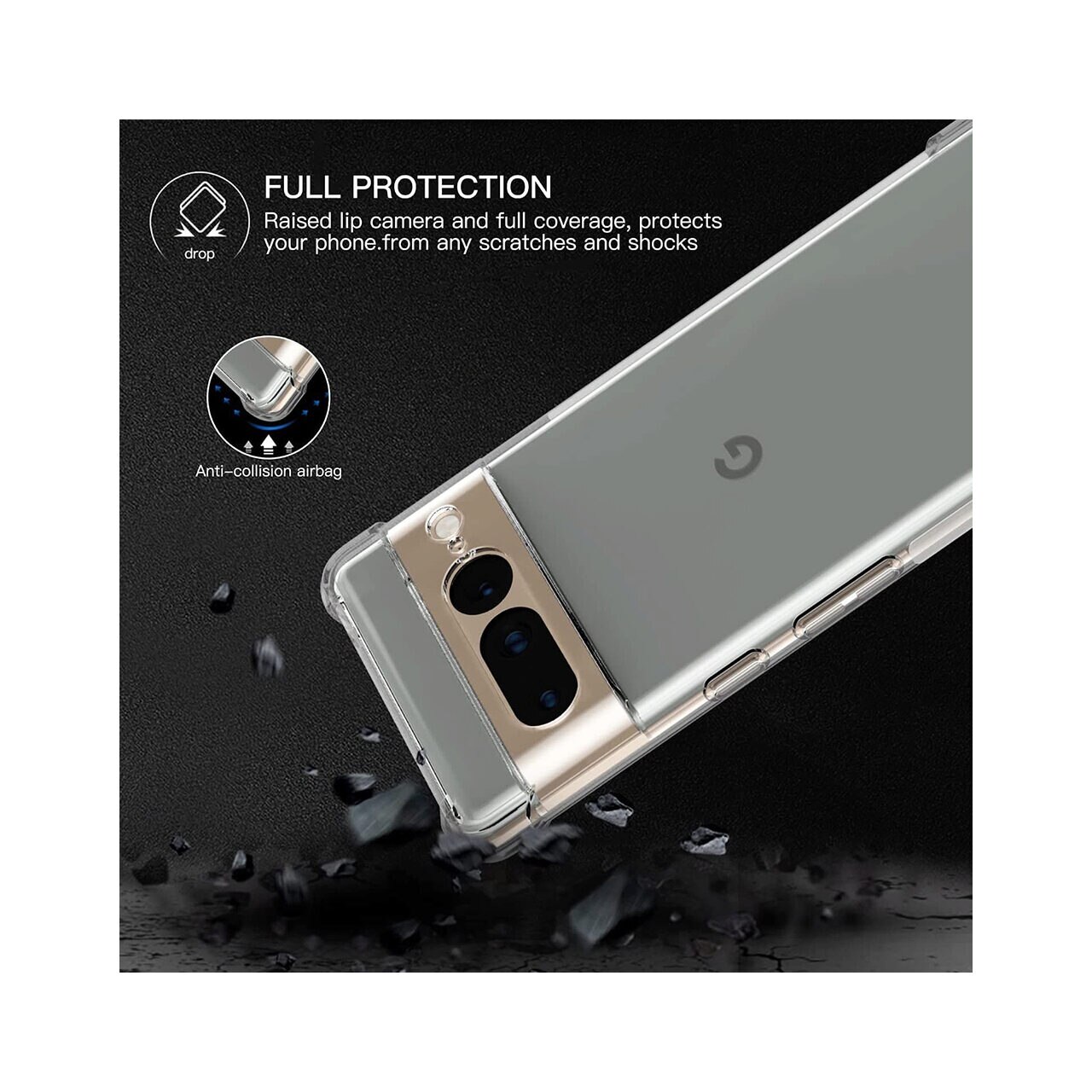 Husa pentru Google Pixel 7 Pro - Techsuit Shockproof Clear Silicone - Clear